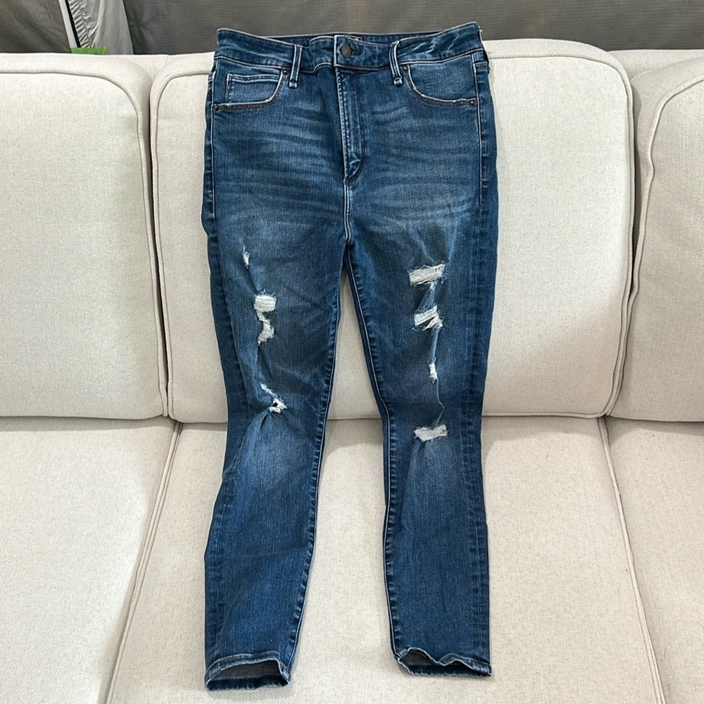Abercrombie and Fitch Simone High Rise Super Skinny Jean - Distressed